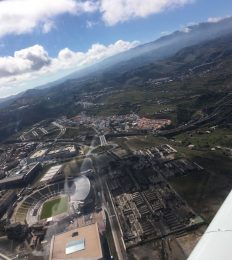 El estadio de Las Palmas de la Unión deportiva. Le terrain de football.