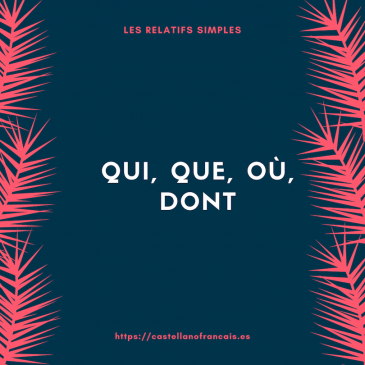 LES RELATIFS SIMPLES
