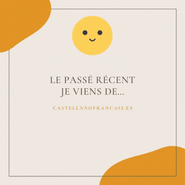 LE PASSÉ RÉCENT :  JE VIENS DE/D’…