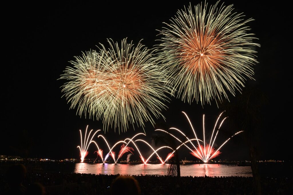 fireworks, show, pyrotechnics, celebration, fireworks show, bright, explosive, explosion, celebrate, night time, night sky, new year's eve, fireworks, fireworks, fireworks, fireworks, fireworks